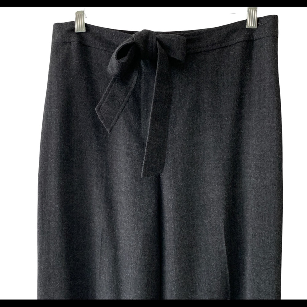J. Crew 100% Wool Gray Bow Tie Pants - size 8